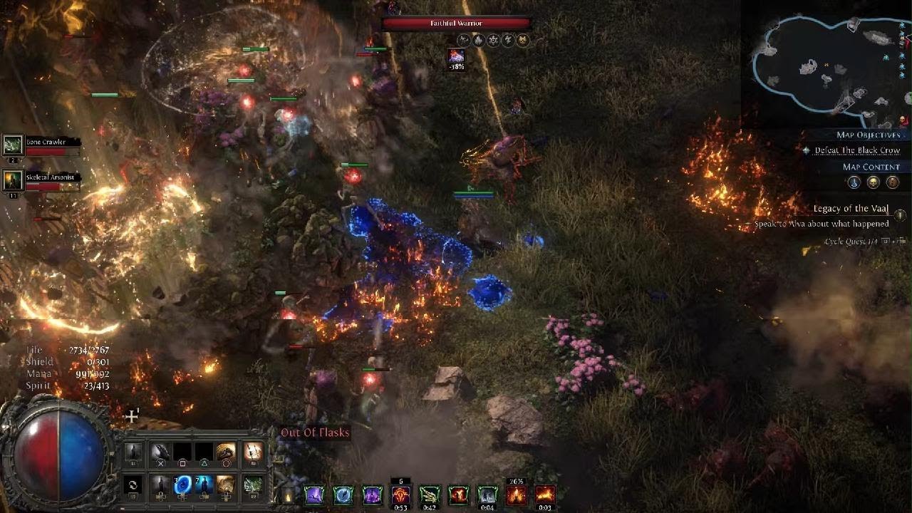 Path of Exile 2 (skeletal arsonist autobomber)