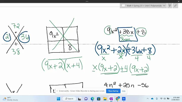 5.8 Factoring Trinomials
