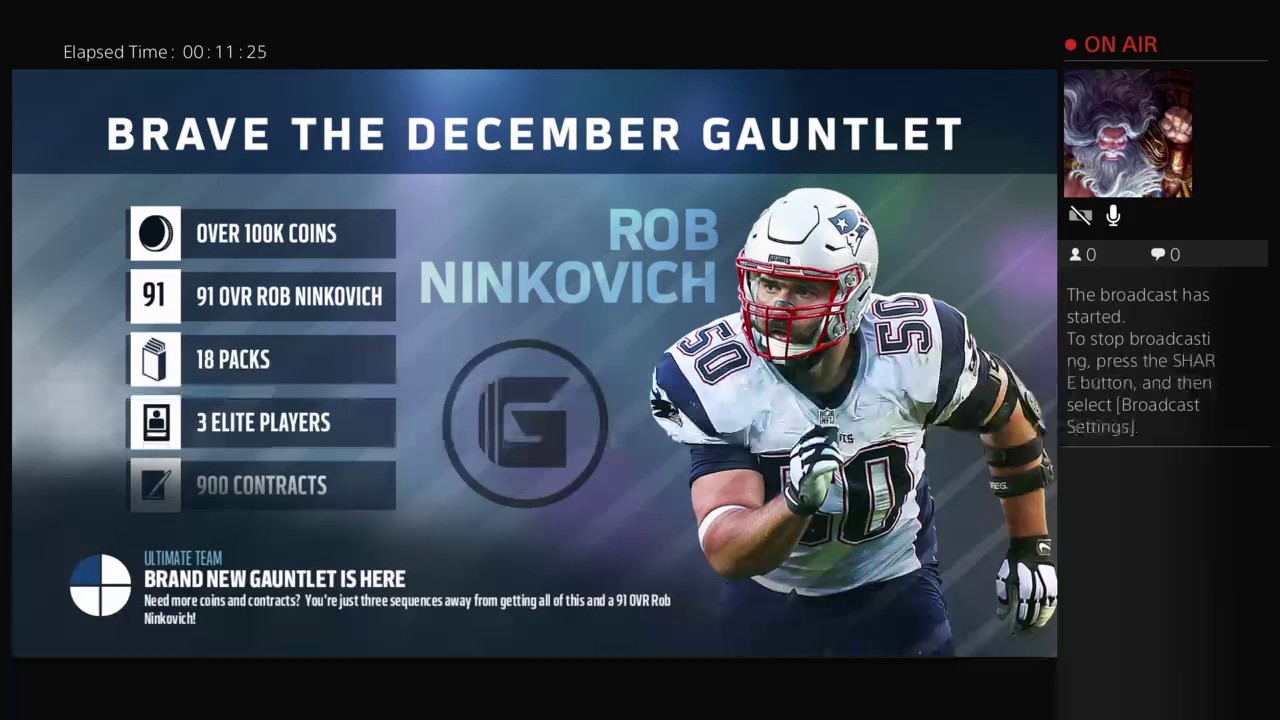 Bill_Compton1835's Live PS4 Broadcast Madden 17 BRETT FAVRE GAMEPLAY   HOLY SHIT!