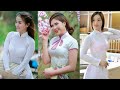 Video 23 Áo Dài Xuyên Thấu - Gái Xinh Mặc Áo Dài Mỏng Trắng Lộ Nội Y - Vietnamese Ao dai Super Thin