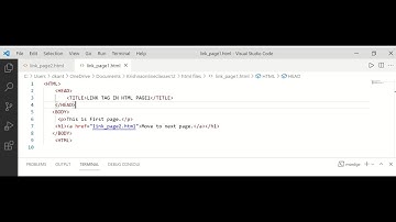 Linking two html pages using anchor tag/link tag