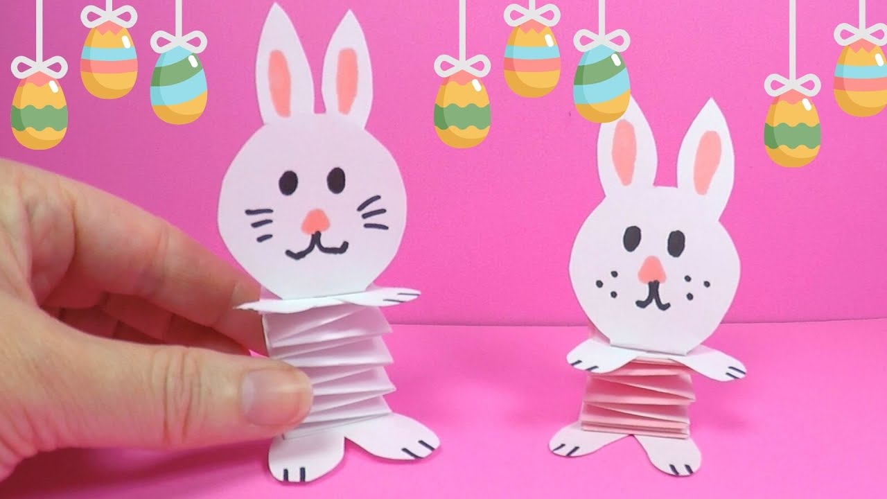 Bouncing Paper Bunny | Easy Easter Bunny Craft - YouTube