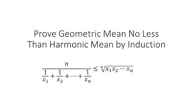 Prove Geometric Mean No Less Than Harmonic Mean by Induction