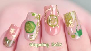 Spring · Willow · Window Nails | Easy Layered Stamping Nail Design | KADS