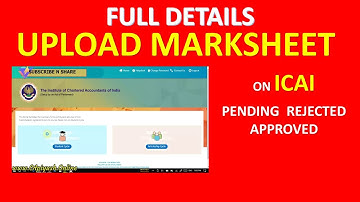 How to upload class 12 marksheet on ICAI | Issues and problem of rejected pending and not approved