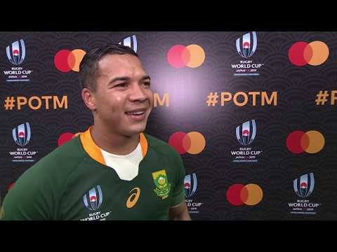 Rugby World Cup | South Africa v Italy | Post-match interview with Cheslin Kolbe