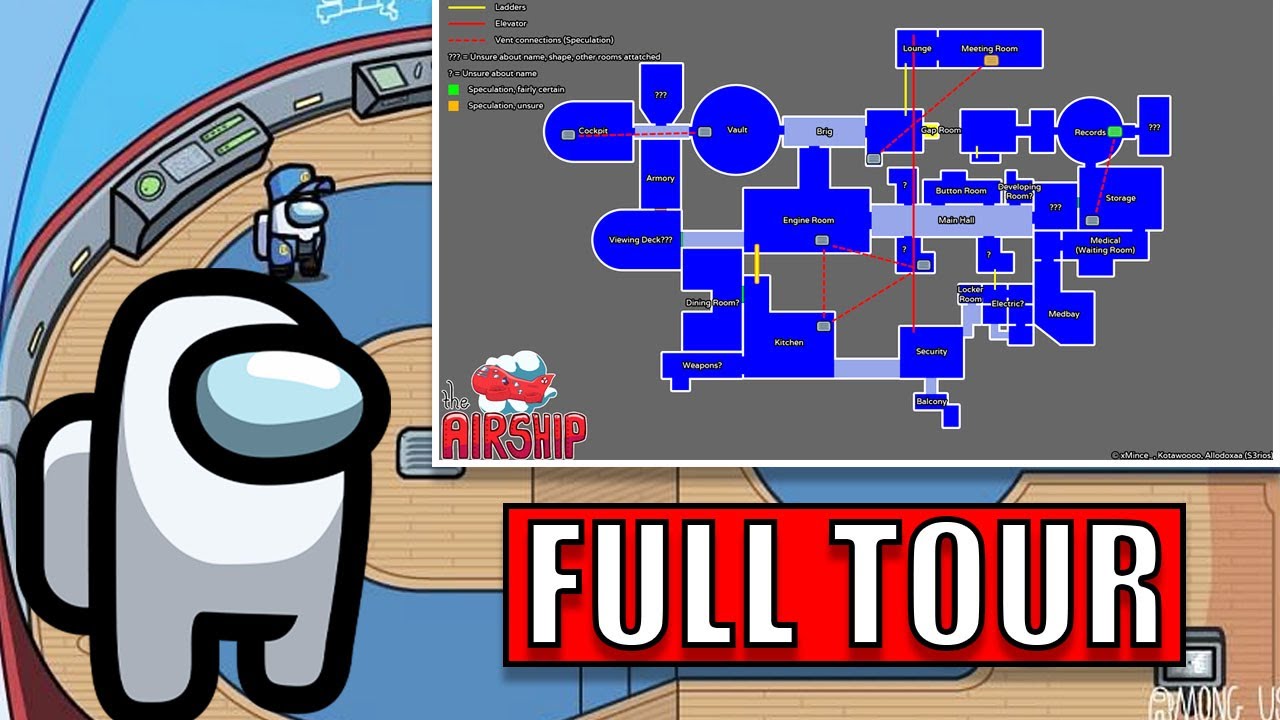 Among Us Airship Map FULL TOUR CUSTOM MAP CREATOR Full Map YouTube Maxresdefault