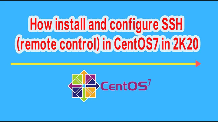 how to install and configure ssh in CentOS 7