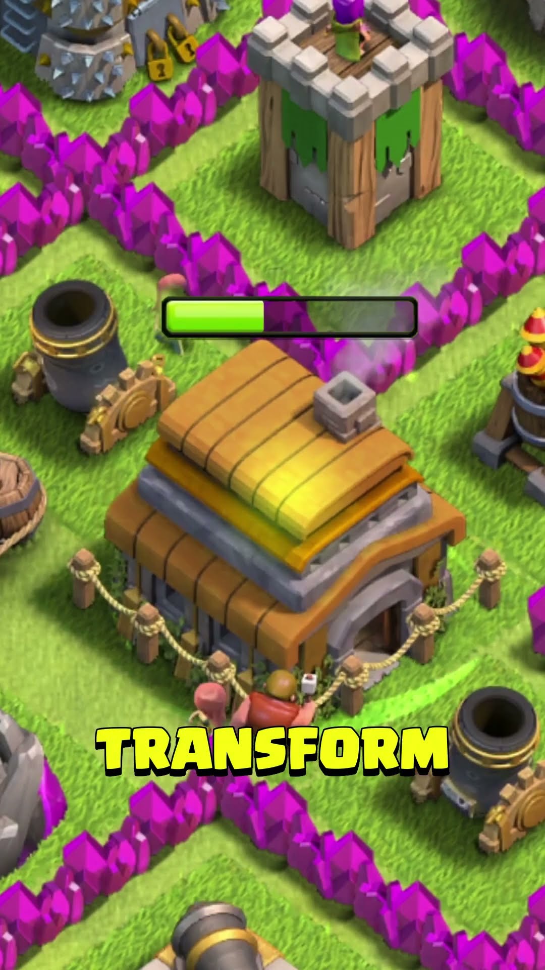 Galvanized Square Steel renovation of our Town Hall is going great! #clashofclans #galvanizedsteel