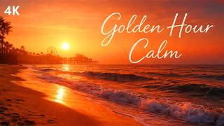 Relaxing Golden Hour Beach Walk 🌅 Calm Ocean Ambience 4K GTA 5 screenshot 1