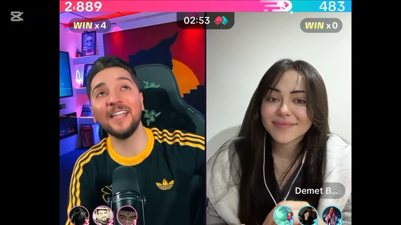 ديميت التركية مع يمان نجار مصدوم من حمل ديميت ويعطيها نصائح بالحمل عن تجربة 🤣لايف 27/1