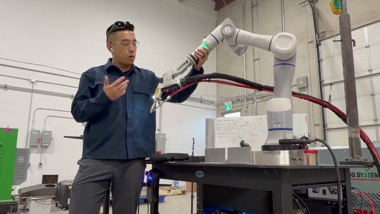 Advanced Welding Setup: CRA Cobot + Dual-Wire Laser System