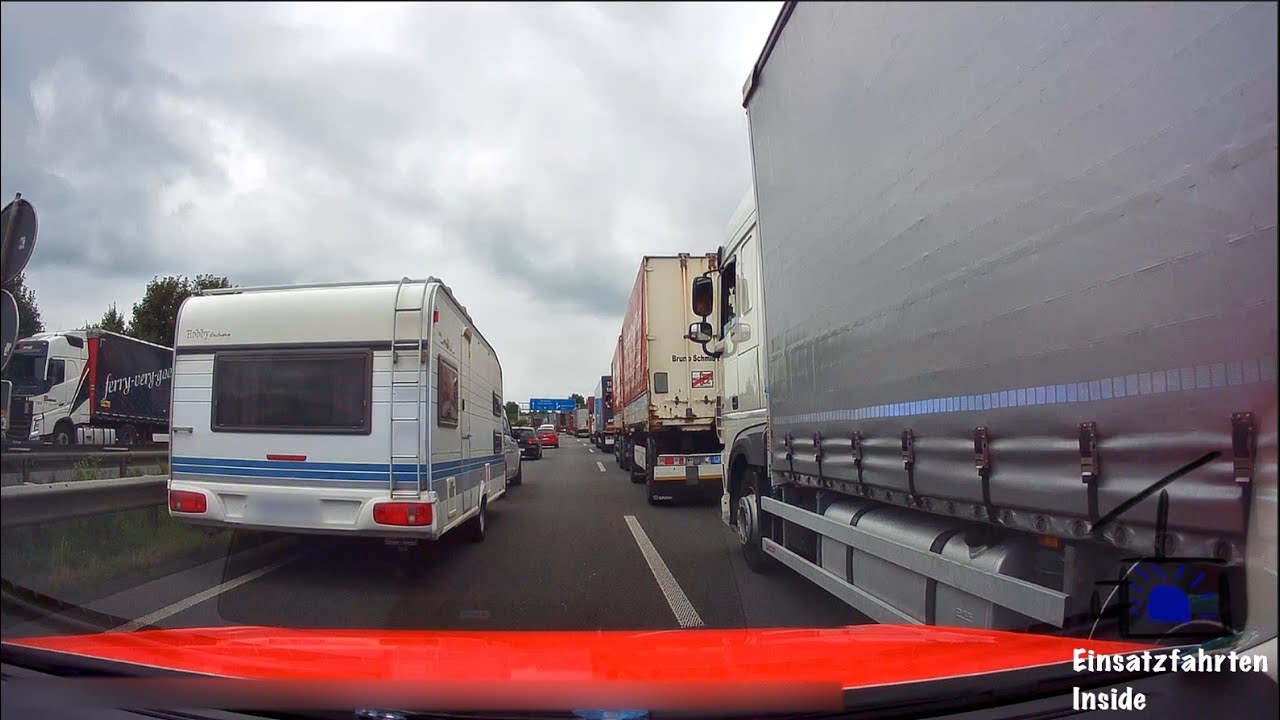 🚨🚑Einsatzfahrt durch ❌VOLLSPERRUNG❌ auf A2!🚑🚨 [Einsatzfahrt Inside View]