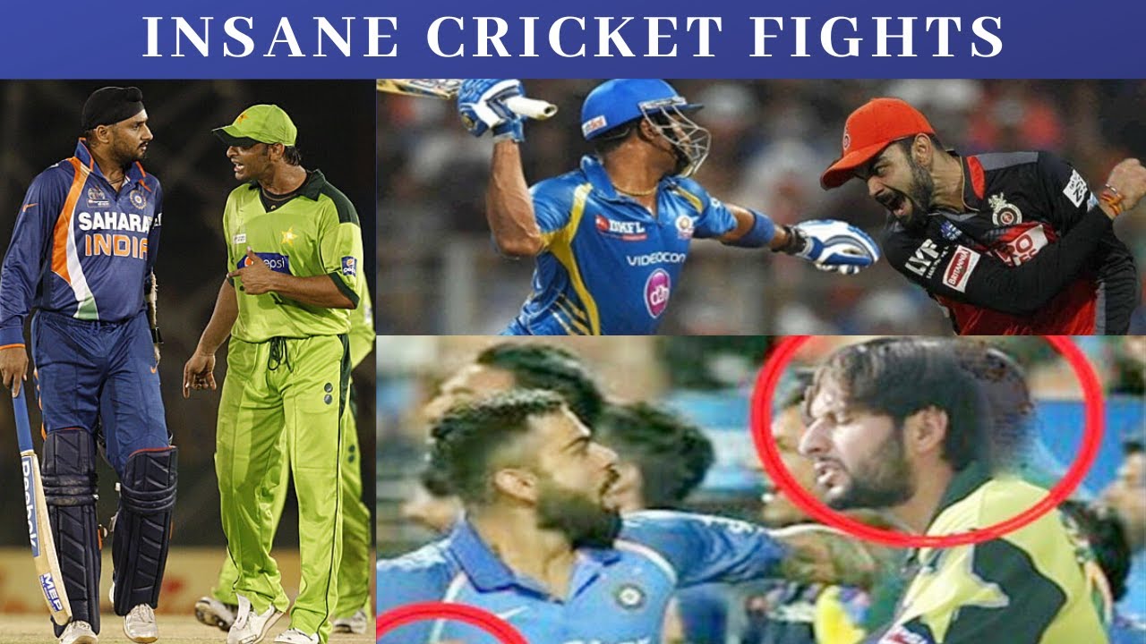 TOP 10 Cricket Fights Angry Moments in Cricket Insane IPL Cricket