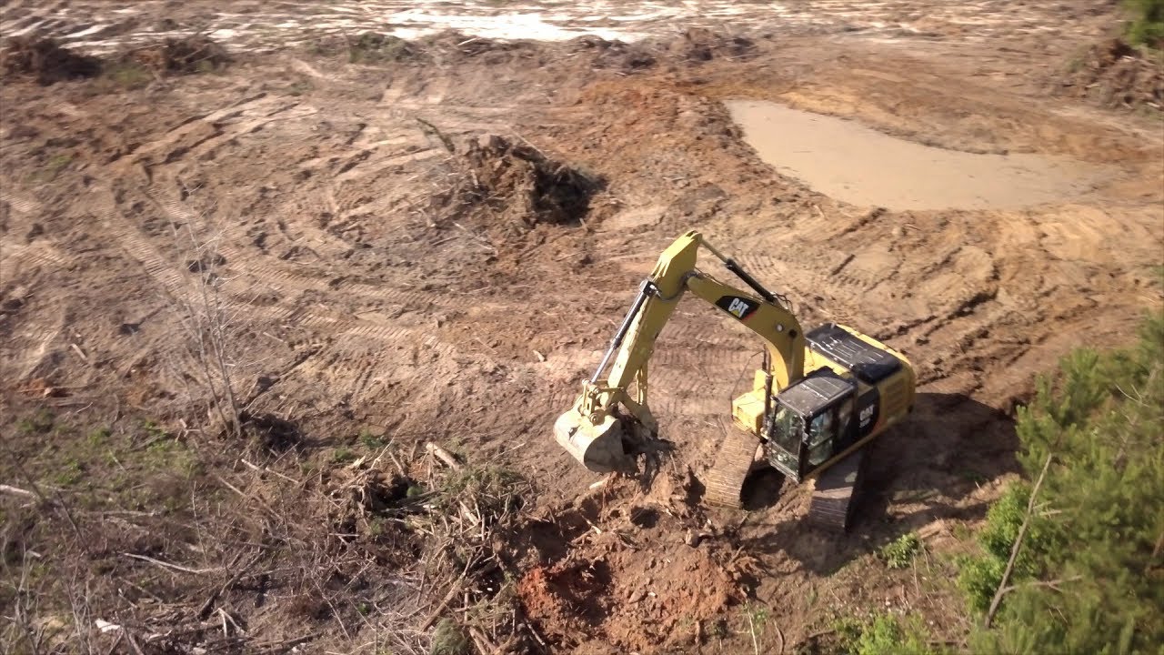 Joe Dirtwork Episode 1 | CAT 323 FL Clearing Land with Aerial and Before & After Shots