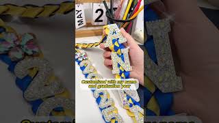 2025 Graduation Gift | Bling Flower Rhinestone Pearl Ribbon Braided Lei