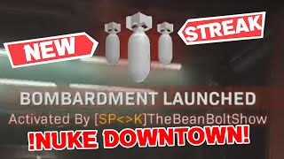 NUKE DOWNTOWN. How to use BOMBARDMENT in WARZONE! NEW KILL STREAK