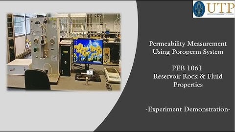 Permeability Measurement Using Poroperm System