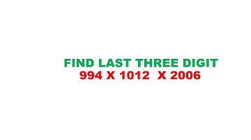 NUMBER THEORY | HOW TO FIND LAST THREE DIGIT