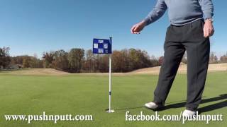Push N Putt Interactive Golf Flagsticks all together on one Putting Green