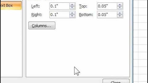 How to position text in a text box in a spreadsheet
