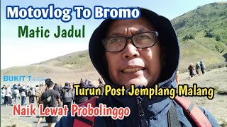 Motovlog to Bromo on an old-school scooter, descending from Jemplang Malang to the Probolinggo route