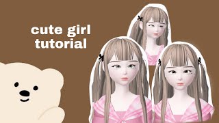 ZEPETO-cute girl face tutorial/милая внешность в зепето.