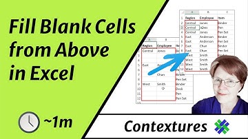 Fill Blank Cells From Above in Excel