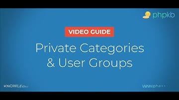 How to associate Private Categories and User Groups in PHPKB Knowledge Base Software?