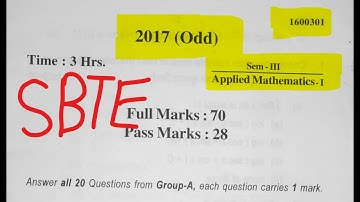 Cse 3rd sem applied mathematics 2017 previous year question bank || computer science engineering