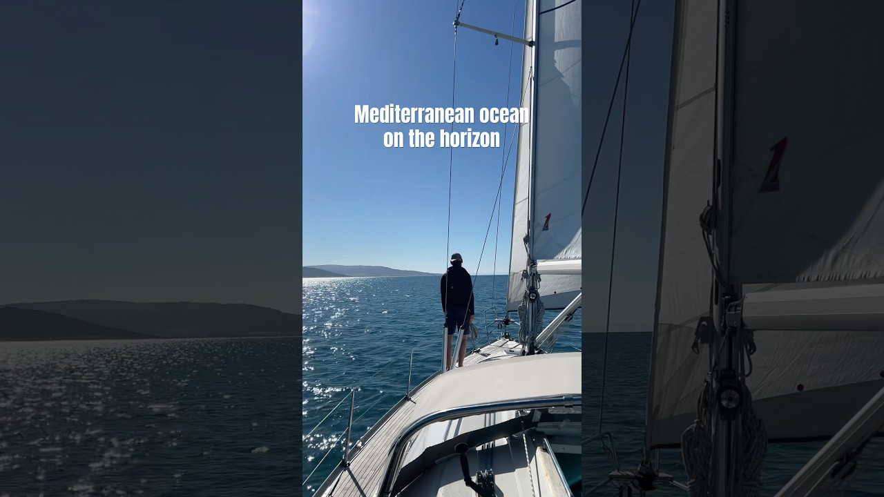 Mediterranean on the horizon 🌊 #sailing #boatlife #sailinglife #sailboat
