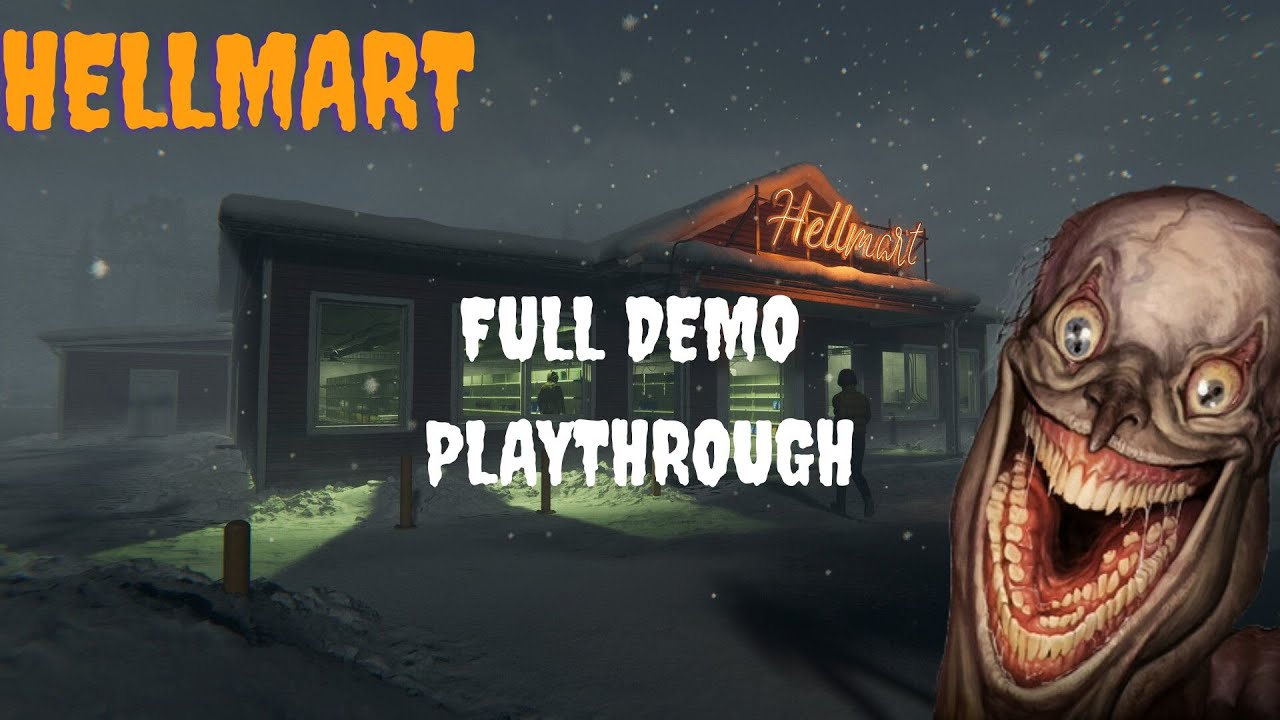 HELLMART - I'm working in a haunted mall🥶 - Full Game Walkthrough & Ending