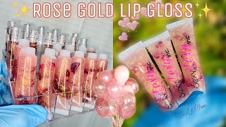 HOW TO: 24K ROSE GOLD LIP GLOSS (INFUSED WITH REAL ROSES!)