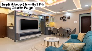 3 BHK Interior Design In Pune l Park Landmark I Tv Unit I Modular Kitchen I Excel Designs I 2023