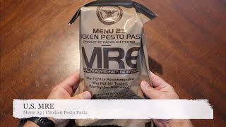 MRE Review | U.S. MRE Menu No. 23 | Chicken Pesto Pasta