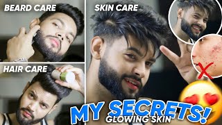 My Morning To Night Skincare, Hair Care, Beard Care Routine | My All Secrets😍 screenshot 5