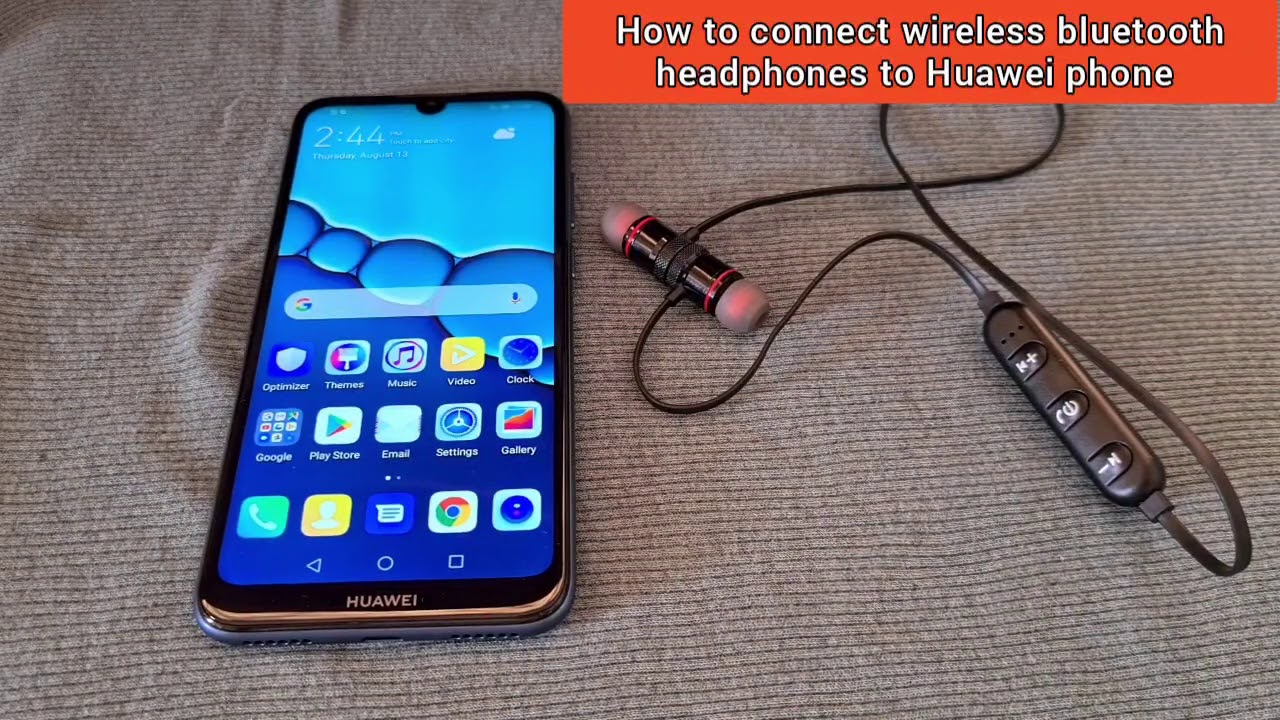 How to connect wireless bluetooth headphones to Huawei Y6 phone - YouTube