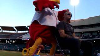 THA MASCOT FOR THA OKC REDHAWKS "CUTTIN HAIR"