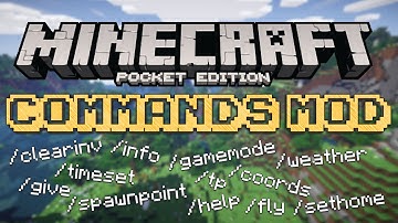 COMMANDS Mod for Minecraft Pocket Edition!!