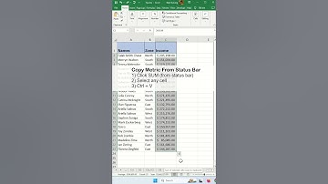 Copy AVERAGE, COUNT and SUM from Status Bar in Excel - Excel Tips and Tricks