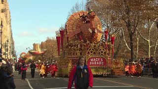 Balloons fly at Macy's Thanksgiving Day Parade