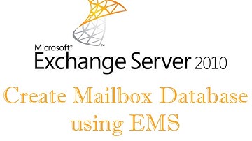 Create mailbox database using EMS - Exchange 2010