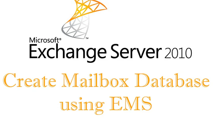 Create mailbox database using EMS - Exchange 2010