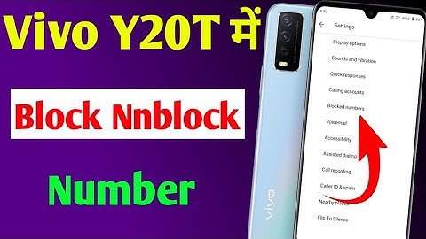 Vivo y20t Blacklist setting | how to remove blacklist number Vivo y20t | vivo block unblock number