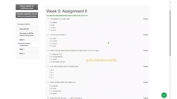 NPTEL Microprocessor and Microcontroller Week 0 Assignment