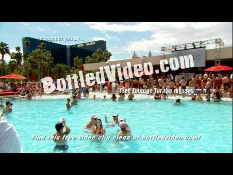 Free Stock Footage - Naughty Girls Spank Each Other at a Las Vegas Pool Party by BottledVideo.com