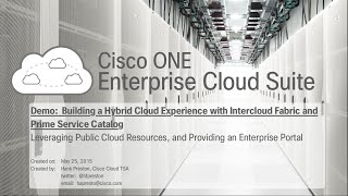Prime Service Catalog and Intercloud Fabric - Hybrid Cloud Experience