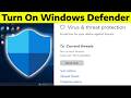 How To Fix Can't Turn ON Windows Defender in Windows 11