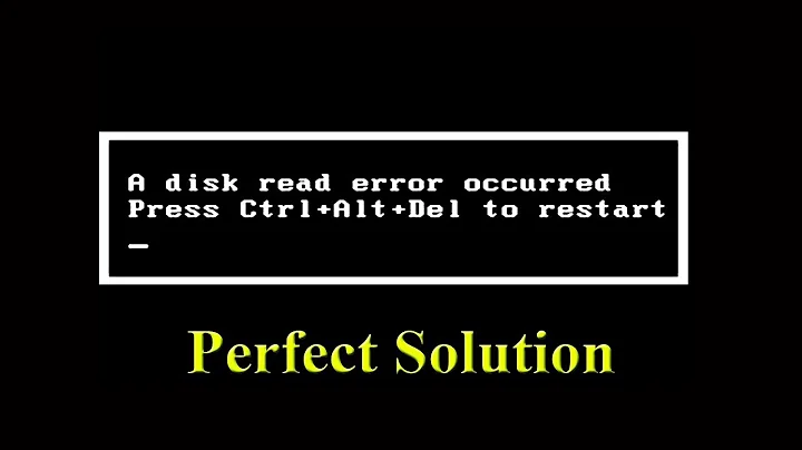 A disk read error occurred 100% Solved This Error