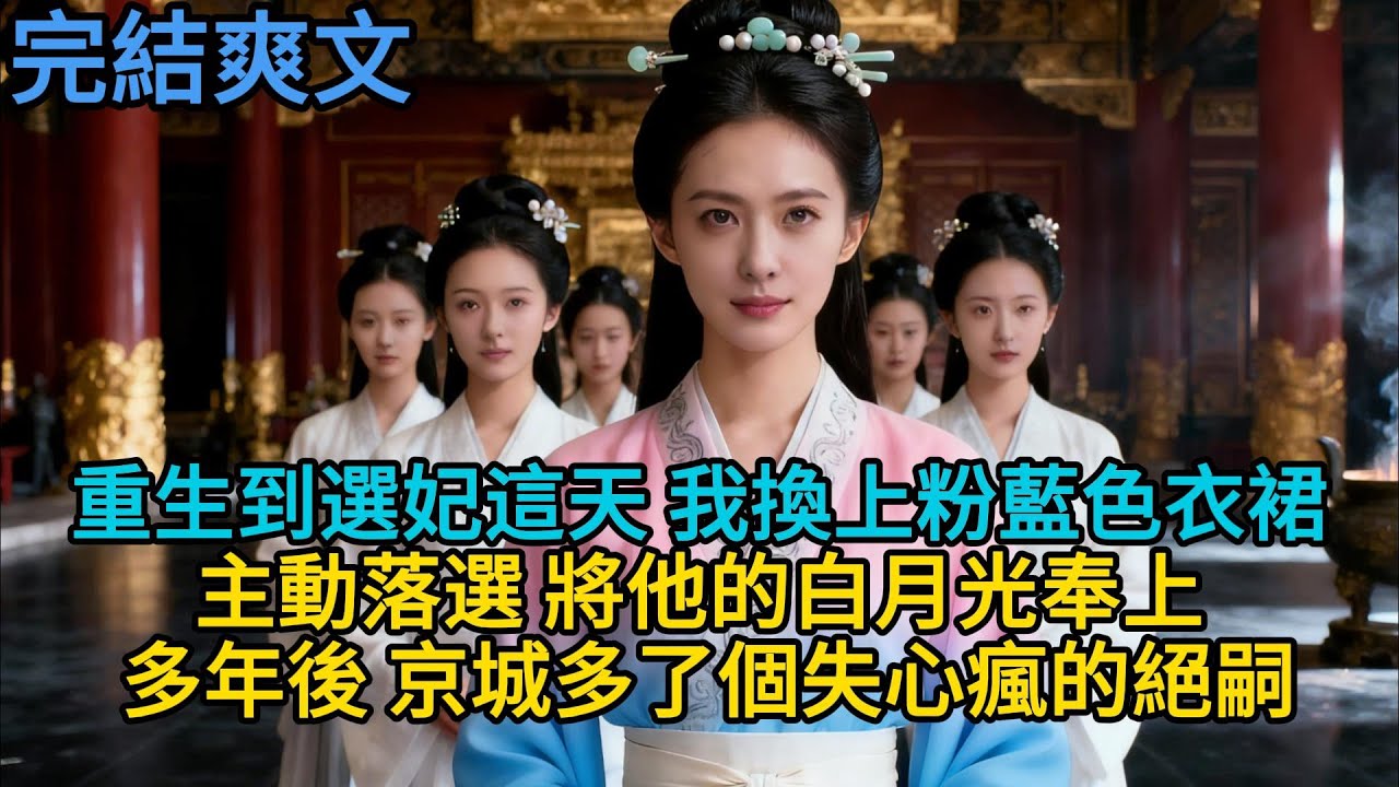 【完結爽文】重生到選妃這天 我換上粉藍色衣裙主動落選 將他的白月光奉上 多年後 京城多了個失心瘋的絕嗣...#小説 #原創 #古言 #完結#爽文